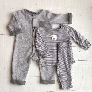 Carter’s overall onesie + top and bottom newborn